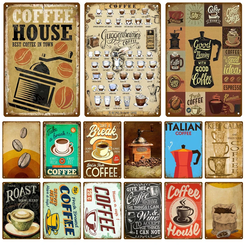 Vintage Collectible Plates - لافتة معدنية بتصميم عتيق لتزيين المطبخ