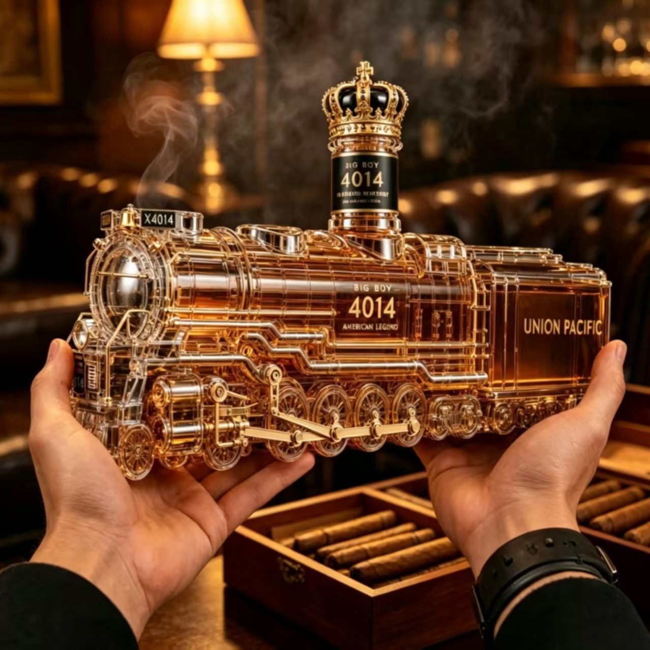 Vintage Collectible Liquor Bottles - قارورة ويسكي كبيرة بتصميم قطار بخاري