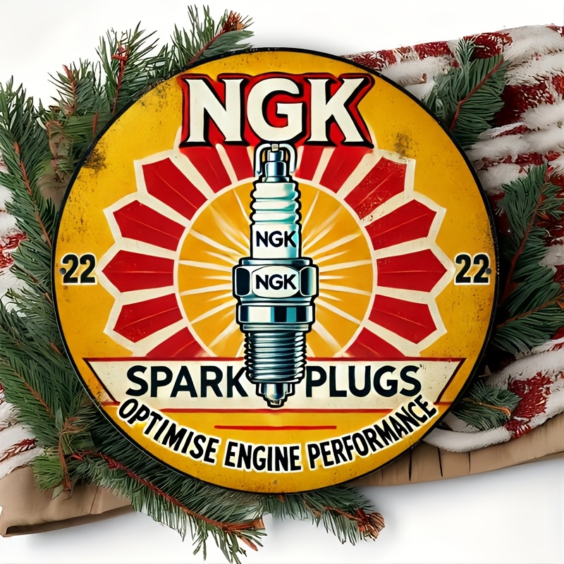 NGK شرارة التوصيل معدن القصدير - مراجعة Vintage Collectible Plates وسعره