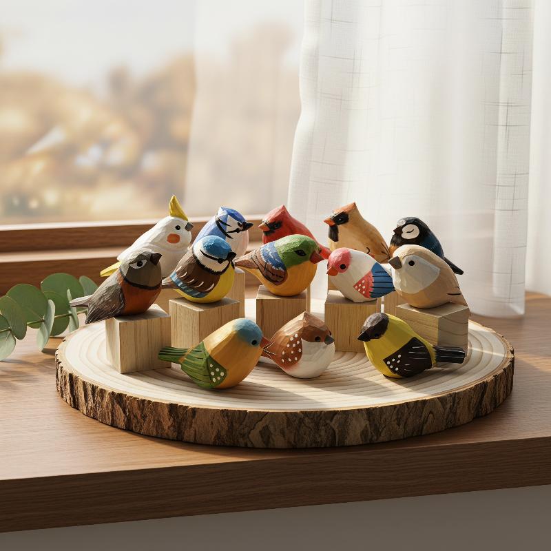 تماثيل طيور خشبية منحوتة يدويً - مراجعة Vintage Collectibles Store وسعره