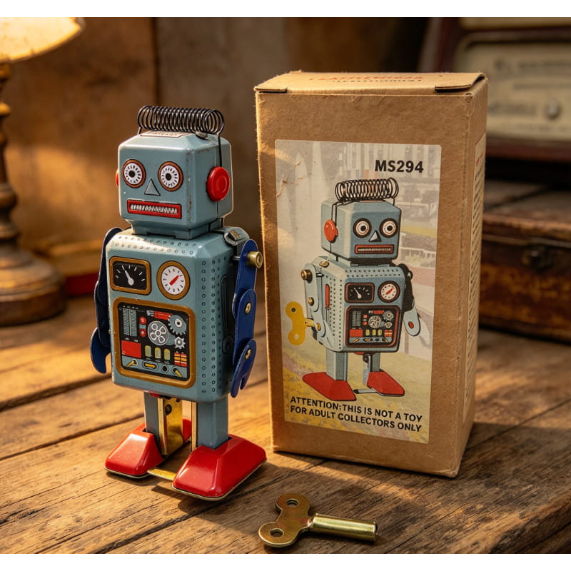 روبوت قديم الطراز MS294 يعمل ب - مراجعة Vintage Collectibles Store وسعره