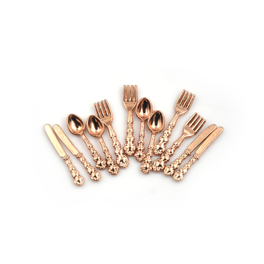 12 قطعة 1:12 دمية صغيرة خمر ال - مراجعة Vintage Collectible Spoons وسعره